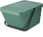 Brabantia Sort & Go Stackable Waste Bin halmozható szelektív szemetes felnyitható fedéllel - platina zöld 20L (277740)