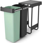 Brabantia Sort & Go Built in Bin beépített szemetes - sötét szürke és jáde zöld 2x30L (232527)