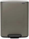 Brabantia Bo Pedal Bin pedálos szelektív szemetes - platinaszürke 2x30L (211546)