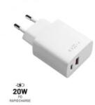 FIXED Travel USB-C, USB-A hálózati töltő 20W fehér (FIXC20N-CU-WH) (FIXC20N-CU-WH)