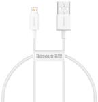 Baseus SUPERIOR adatkábel (USB - lightning, 2.4A, PD gyorstöltő, 25cm, törésgátló) FEHÉR