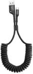 Baseus adatkábel (USB - Type-C, 2A, spirálkábel, 100cm) FEKETE