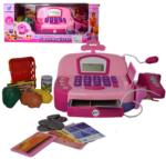 Magic Toys Rózsaszín funkciós elektromos pénztárgép mikrofonnal, játékpénzzel és hanggal