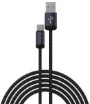 DEVIA GRACIOUS cablu de date (USB - Type-C, 10W, încărcător rapid, 100cm, șiret) NEGRU EC649 (ST108011)
