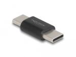 Delock Adaptor SuperSpeed USB 10 Gb/s (USB 3.2 Gen 2) USB Type-C reversibil gen masculin-feminin negru