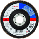 Bosch X431 legyező csiszolótárcsa, Standard for Metal X431 Standard for Metal, egyenes, üvegszövet alátéttányér, 115x22.23mm, szemcsézet 40 (2608603712)