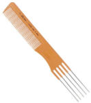 Eurostil fémvillás végű fésű 00128/99L, dobozos, vegyes színekben