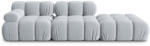 Micadoni Canapea modulara Bellis cu 3 locuri si tapiterie din catifea, albastru deschis (MIC_SET3R_2_F1_BELLIS9) Canapea