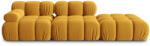 Micadoni Canapea modulara Bellis cu 3 locuri si tapiterie din catifea, galben (MIC_SET3R_2_F1_BELLIS4) Canapea