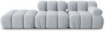 Micadoni Canapea modulara Bellis cu 3 locuri si tapiterie din catifea, albastru deschis (MIC_SET3L_2_F1_BELLIS9) Canapea