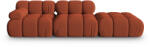 Micadoni Canapea modulara Bellis cu 3 locuri si tapiterie din tesatura 3D, brick (MIC_SET3R_191_F1_BELLIS3) Canapea