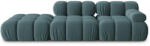 Micadoni Canapea modulara Bellis cu 3 locuri si tapiterie din catifea, petrol (MIC_SET3L_2_F1_BELLIS2) Canapea