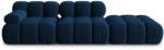 Micadoni Canapea modulara Bellis cu 3 locuri si tapiterie din catifea, albastru royal (MIC_SET3R_2_F1_BELLIS10) Canapea