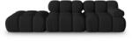 Micadoni Canapea modulara Bellis cu 3 locuri si tapiterie din tesatura 3D, negru (MIC_SET3L_191_F1_BELLIS7) Canapea