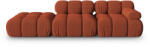 Micadoni Canapea modulara Bellis cu 3 locuri si tapiterie din tesatura 3D, brick (MIC_SET3L_191_F1_BELLIS3) Canapea