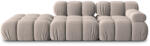 Micadoni Canapea modulara Bellis cu 3 locuri si tapiterie din catifea, bej (MIC_SET3L_2_F1_BELLIS7) Canapea