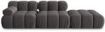 Micadoni Canapea modulara Bellis cu 3 locuri si tapiterie din catifea, otel (MIC_SET3R_2_F1_BELLIS11) Canapea
