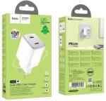 hoco. N42 Type-C PD hálózati gyorstöltő adapter (fehér)