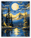  Holdfényes Tavi Nyugalom - számfestő készlet