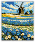 Szélmalom Virágmező Álma - számfestő készlet