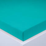decoDoma Cearşaf cu elastic jersey EXCLUSIVE verde turcoaz 160 x 200 cm
