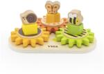 Viga Toys Дървен сортер с геометрични форми и зъбчати колела, Viga (44690)