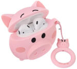 Flippy Husa AirPods cu Inel Prindere Porc Roz (TEO-13150)