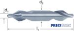 PREMUS 105240 3, 15 Központfúró, Tömör keményfém 60° A alak