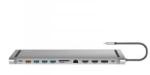 LogiLink USB 3.2 Gen2 dokkoló állomás, USB-C, 12 port, PD, ezüst (UA0411) (UA0411)