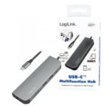 LogiLink USB 3.2 Gen 1 dokkoló állomás, 6 portos, PD, kábellel (UA0343) (UA0343)