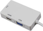 HOPE R Hub Adaptor 3 in1 DisplayPort la HDMI + VGA + DVI, 22 cm, HOPE R (A31DPHDVGDV)