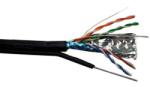 Emtex Cablu FTP CAT5E Cupru cu sufa Emtex EMT-FTP5EM-PE, manta PE, 24 AWG, negru, rola 305 m (EMT-FTP5EM-PE)
