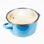 TOO LINE BLUE 2, 9 literes, 20cm átmérő, 10cm magasságú lábas (fazék) üveg fedővel - bestbyte