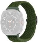 gigapack Samsung Galaxy Watch Ultra eSIM 47mm (SM-L705) szőtt mintás textil pótszíj sötétzöld (GP-163533) (GP-163533)