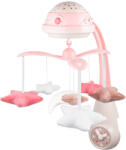 Canpol babies Projektoros zenélő forgó kiságyra rózsaszín