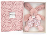 Doudou LAPIN DOUDOU Nyuszi- lapos plüss - 18 cm rose
