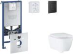 GROHE Rapid SLX - Set pentru montare încastrată, toaletă, capac Softclose și clapetă Even, phantom black SANI11BB5110 (SANI11BB5110)