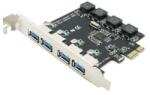 BlackBird 4x USB 3.0 bővítő kártya PCI-E (BH1295) (BH1295) - pcland