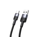 USAMS SY SERIES cablu de date (USB - Tip-C, 3A, 18W, încărcător rapid, 120cm) NEGRU SJ718USB01 (SJ718USB01)