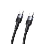 USAMS Cablu de date USAMS SY (Tip-C - Tip-C, 60W, încărcător rapid PD, 120cm, șiret) NEGRU SJ724USB01 (SJ724USB01)