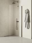 NEW TRENDY New Soleo Gunmetal Brushed zuhanykabin fal walk-in 70 cm grafit csiszolt/átlátszó üveg K-2259