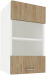 haaus Corp Superior Karo, O Usa, cu sticla, Lemn Natural/Alb, 40 x 30 x 60 cm (917296)