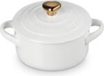Le Creuset Vas de copt și servire Mini Cocotte Heart 250 ml alb (81901100100303)