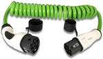 Polyfazer Cablu incarcare masini electrice Polyfazer Z Series, 7 m, Type 2, 32A, 7.4kW, verde (PO005)