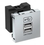 OBO Bettermann 6105304 MTG-2UC2.1 AL1 USB töltő 2, 1 A töltőárammal 45x45mm festett alumínium (6105304)