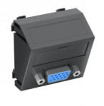 OBO Bettermann 6104625 MTS-VGA S SWGR1 Modul 45 VGA csatl. aljz. Hüvely csavaros rögzítéssel 45x45mm szürkésfekete (6104625)