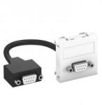 OBO Bettermann 6104682 MTG-DB9 F RW1 Modul 45 D-Sub9 csatl. aljz. kábellel hüvely-hüvely 45x45mm hófehér (6104682)