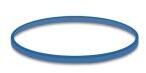 WIMEX Bandă de cauciuc, albastru deschis, 1mm, Ø3cm [1 kg]