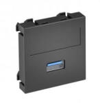 OBO Bettermann 6104877 MTG-U3A S SWGR1 Modul 45 USB 3.0 A csatl. aljz. Hüvely csavaros rögzítéssel 45x45mm szürkésfekete (6104877)