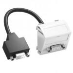 OBO Bettermann 6104694 MTS-DB9 F RW1 Modul 45 D-Sub9 csatl. aljz. kábellel hüvely-hüvely 45x45mm hófehér (6104694)